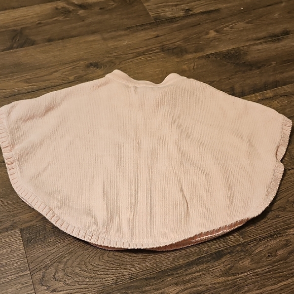 Pink Cable Knit Poncho - Picture 7 of 7